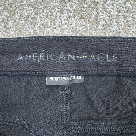 American Eagle High-Rise Flare Jeans Black Womens Size 24 - Picture 10 of 13